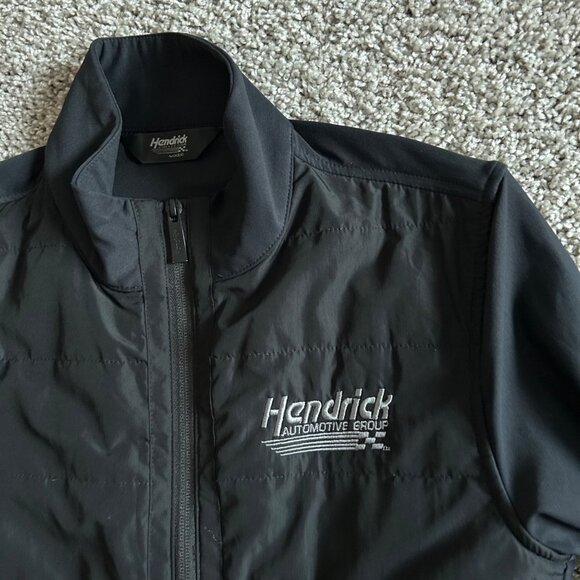 Hendrick Collection Womens Small Black Full-Zip Jacket With Embroidered Logo - Picture 2 of 10